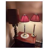 (3) table lamps