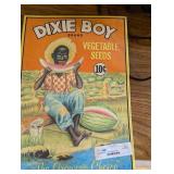 Dixie boy tin sign