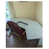 Corner desk and chair 72 by 28" by 28"