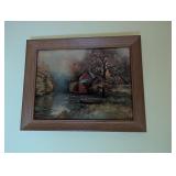 Rustic red barn art