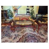 Coffee table and side table set 41 by 30" 27 by 2"