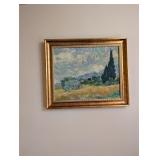 vangouh wheat field with cypress