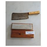 j.a. henckels meat cleaver and shaping stone