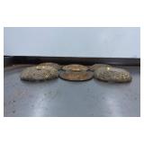 Six Decorative Metal Lamp Base Collars
