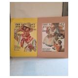 Two "Saturday Evening Post" Cover Posters Featurin