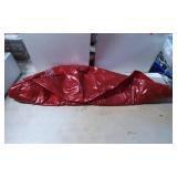 Red Inflatable Vinyl Structure with Printed Instru