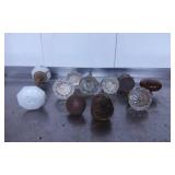 Vintage Glass, Porcelain, and Metal Door Knobs