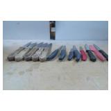Kitchen and Utility Knives with Wood and Synthetic