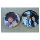 Two Porcelain Collector Plates Featuring Loretta L