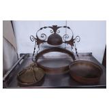 Brass and Metal Lamp Parts with Ornamental Detaili