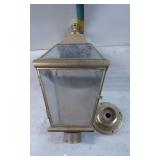 Brass and Glass Wall-Mount Lantern with Mounting P