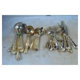 Gold-Toned Flatware Set With Ornate Detailing, Mul