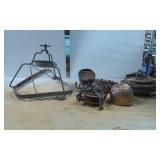 Vintage Metal Lighting Fixture Parts and Frames