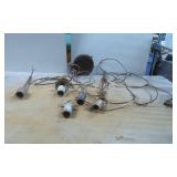 Vintage Metal and Ceramic Light Sockets with Wirin