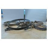 Metal Lamp Parts with Chains and Decorative Rings