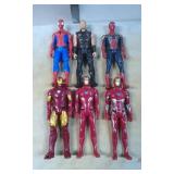 Six Marvel-Inspired Action Figures Featuring Spide