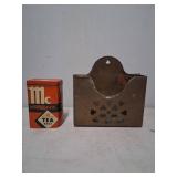McCormick Tea Tin and Decorative Perforated Metal