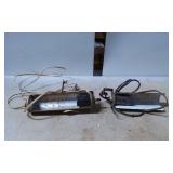 Two Metal Lamp Parts with Wiring