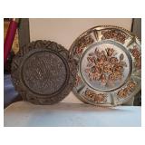 Embossed Metal Decorative Wall Hangings with Flora