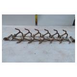 14 Cast Metal Double-Hook Wall Hangers with Mounti