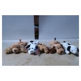 5 TY Beanie Baby Stuffed Dogs with Tags