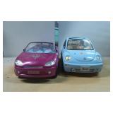 Barbie Convertible and Volkswagen Beetle Toy Cars