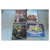 Four Woodworking Books Featuring Intarsia and Chil