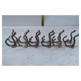 12 Mixed Metal Double Wall Hooks