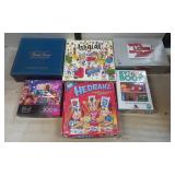 Board Games and Puzzle Lot Including Hedbanz, Triv