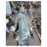 Vintage Golf Bag with Metal Cart and Assortment of