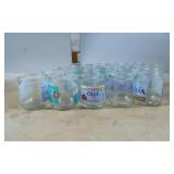 19 Oui Yogurt Glass Jars with Various Label Design