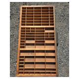 Hamilton Vintage Wooden Printerï¿½s Tray with Metal