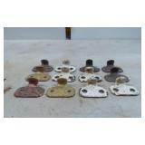 12 Vintage Metal Window Sash Lifts in Mixed Finish