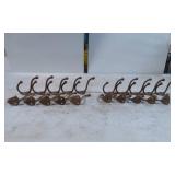 20 Rustic Wall-Mounted Metal Coat Hooks