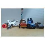 Toy Vehicles, Figures, and Nerf Attachment