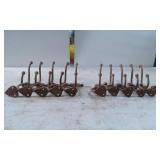 20 Wall-Mount Iron Double Hooks