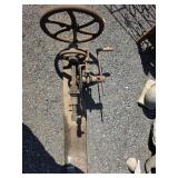 Antique Manual Post Drill Press with 17-Inch Drive