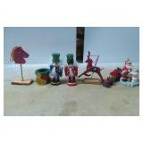 Wooden Christmas Ornaments, Including Nutcrackers