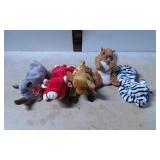 5 Ty Beanie Babies Plush Animal Toys with Tags