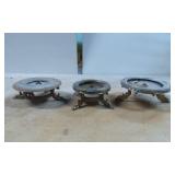 Three Ornate Metal Tripod Bases for Display or Sup