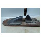 Vintage Wood and Rubber Snow Ski Boot Binding by D