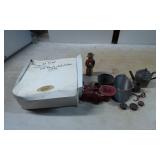 Miniatures Including Metal Doll Dishes and Accesso