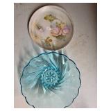 Blue Glass Bowl and 