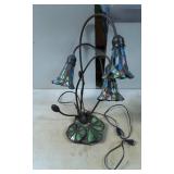 Tiffany-Style Stained Glass Lily Pad Floral Table