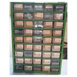 Vintage Raaco Green Metal Organizer with 45 Drawer