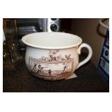 Chamber pot, pitcher, lamps & more
