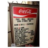 Assorted prints, Coca- Cola sign, & more