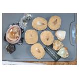 Garden statue & fossils