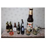 Beer bottles & advertising