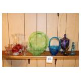 Assorted glassware